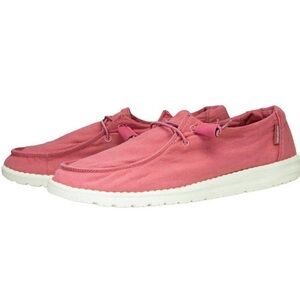 Hey Dude Pink Canvas Women's Loafers
